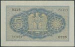 Italia. 5 lire. 1940. (Pick 28). 5 ... 