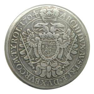 Austria. Viena. 1704. 1 taler. Leopoldo I. ... 