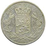 Bélgica. 5 Francs. (5 Franc). 1853. Leopold ... 