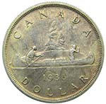 Canada. Dollar. 1936. Georgius V. (km#31). ... 