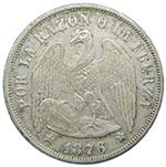 Chile. 1 Peso. 1876. ... 