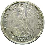 Chile. 1 Peso. 1882. ... 