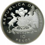 Chile. 10 pesos. 1968. Escudra Libertadora. ... 
