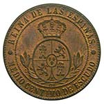 ISABEL II (1833-1868). 1/2 céntimo de ... 