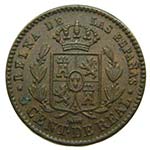 ISABEL II (1833-1868). 5 céntimos de Real. ... 