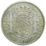 ISABEL II (1833-1868). 20 reales. 1856. ... 