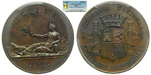 GOBIERNO PROVISIONAL. 5 pesetas. 1868. ... 