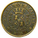 CARLOS VII (Pretendiente). 5 céntimos. ... 