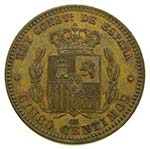 ALFONSO XII. 5 céntimos. 1877. OM. ... 