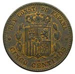 ALFONSO XII. 5 céntimos. 1879. OM. ... 