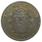 ALFONSO XII. 10 céntimos. 1877. OM. ... 