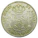 ALFONSO XII. 50 Centavos de Peso. 1885. ... 