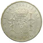 ALFONSO XIII. 1 Peso. 1897. SGV. Manila ... 