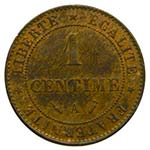 Francia. 1 céntime. 1892 A. Paris. Ceres. ... 