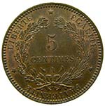 Francia. 5 centimes. 1897 A. Republique ... 