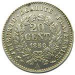 Francia. 20 centimes. 1850 A. Paris. ... 