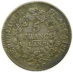 Francia. 5 francs. Lan 7. (1798-1799). A. ... 
