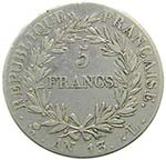 Francia. 5 francs. AN 13. L Bayonne ... 