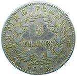 Francia. 5 Francs 1812 D . Lyon . (km#694.5) ... 