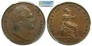 Gran bretaña . Farthing 1837 William IV ... 