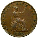 Gran bretañaa. 1/2 penny 1854. Victoria ... 