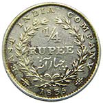 India British .  Silver ¼ Rupee, 1835 . 20 ... 