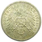 Alemania. Prussia. 5 Mark. 1901 A. Wilhelm ... 