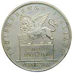 Italia. 5 lire. 1848 . ... 