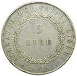 Italia. 5 lire. 1848 . Venezia. (km#803) ... 