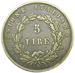 Italia. 5 lire. 1848 V . Venezia. (km#804) ... 