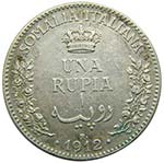 Italia . Italian Somaliland , Rupia. 1912 .R ... 
