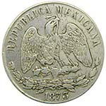 Mexico. 1 Peso Chiuahua 1873 CH M. (km#408) ... 