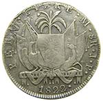Peru 8 reales 1822 JP . (km#136) 26,40 gr ... 
