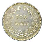 Portugal . 100 Reis . 1853. (km#488) Maria ... 