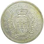San Marino . 5 Lire. 1898 . RESPVBLICA ... 