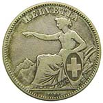 Suiza 2 Franc 1860 B ... 