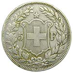 Suiza 5 Francs 1892   (km#34) 24,84 gr ag.  ... 