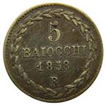 Vaticano 5 Baiocchi 1858 ... 