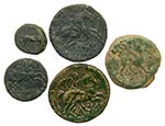 lotes - Iberia. Lote de 5 monedas de bronce ... 