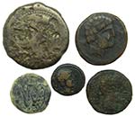 lotes - Iberia. Lote de 5 monedas de bronce ... 