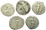lotes - Lote de 5 denarios (Vespasiano, ... 