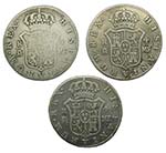 Carlos IV (1788-1808). Lote 3 monedas de 4 ... 