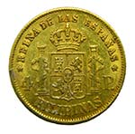 Isabel II (1833-1868). 1864. 4 Pesos. ... 