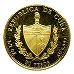 Cuba 1991. 50 pesos (km#444). 15,49 gr Au ... 
