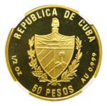 Cuba 1998. 50 pesos (km#638). 15,55 gr Au ... 