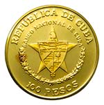 Cuba 1988. 100 pesos (km#203). 31,07 gr Au ... 