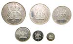 Uganda. 1969. Set Completo 5 monedas. ... 