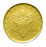 Vaticano 1959. 100 liras. Joannes XXIII. ... 