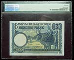 Congo Belga. 100 Francs. 1949-51 Pick 17d. ... 