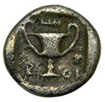    Beocia - Tebas (425-371 aC). Hemidracma. ... 
